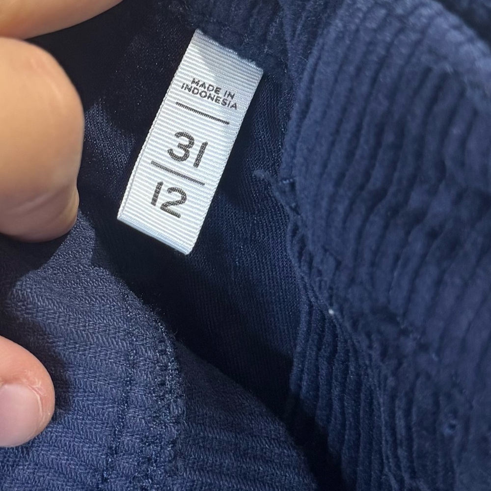 Loft NWOT Straight Corduroy Pants in Deep Space Blue Size 31 / 12 - Picture 10 of 10